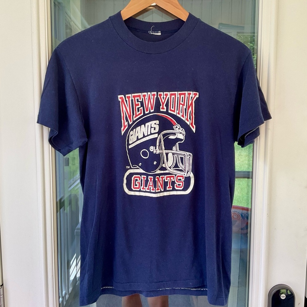 Vintage New York Giants Football Single Stitch T Shirt 80s NFL